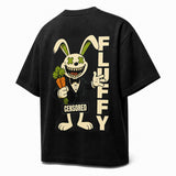 Oversized T-Shirt Limited #3 · HERE COMES FLUFFY – Dreiviertelansicht