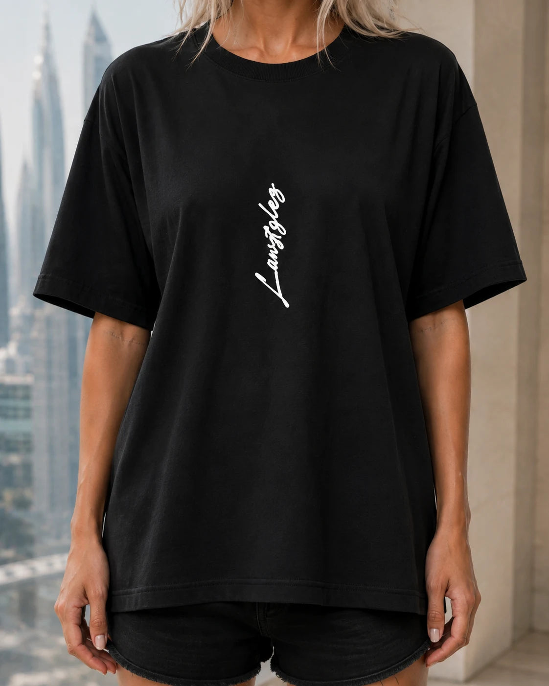 LAWSTYLEZ merchandise on the model: torso and print