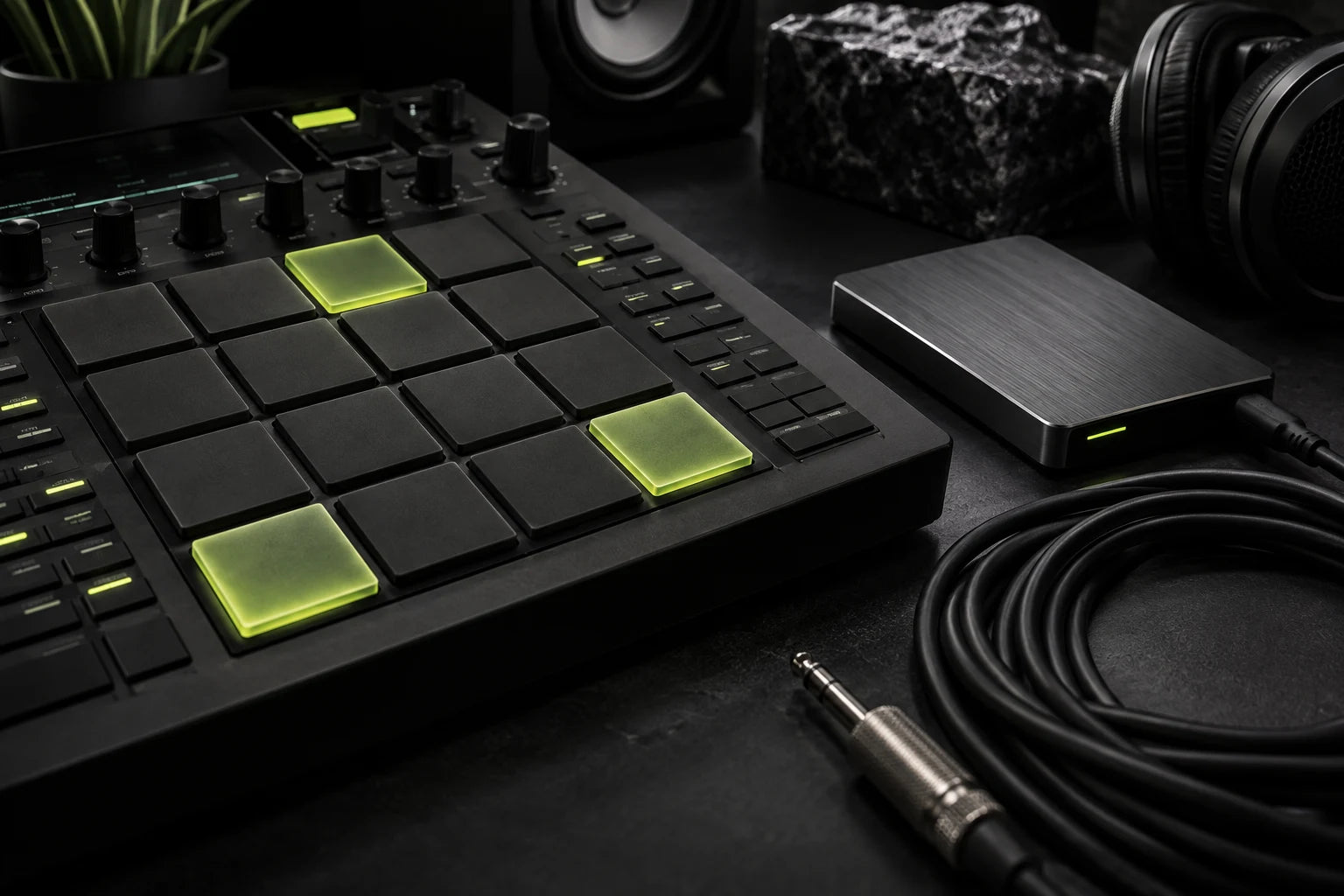 Sampler and audio storage in the studio